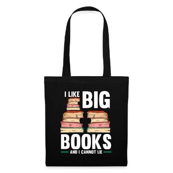 Funny I Like Big Books And I Cannot Lie Reading - Tote Bag - black - Front