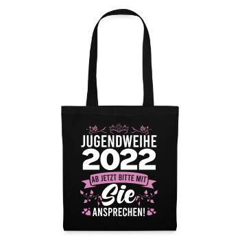 Jugendweihe 2022 mädchen - Stoffbeutel - Schwarz - Vorne