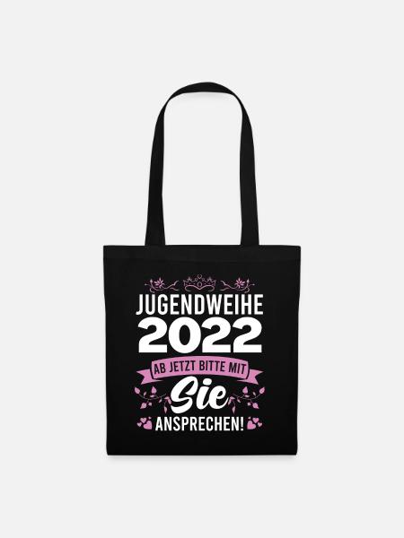 Jugendweihe 2022 mädchen - Stoffbeutel - Schwarz