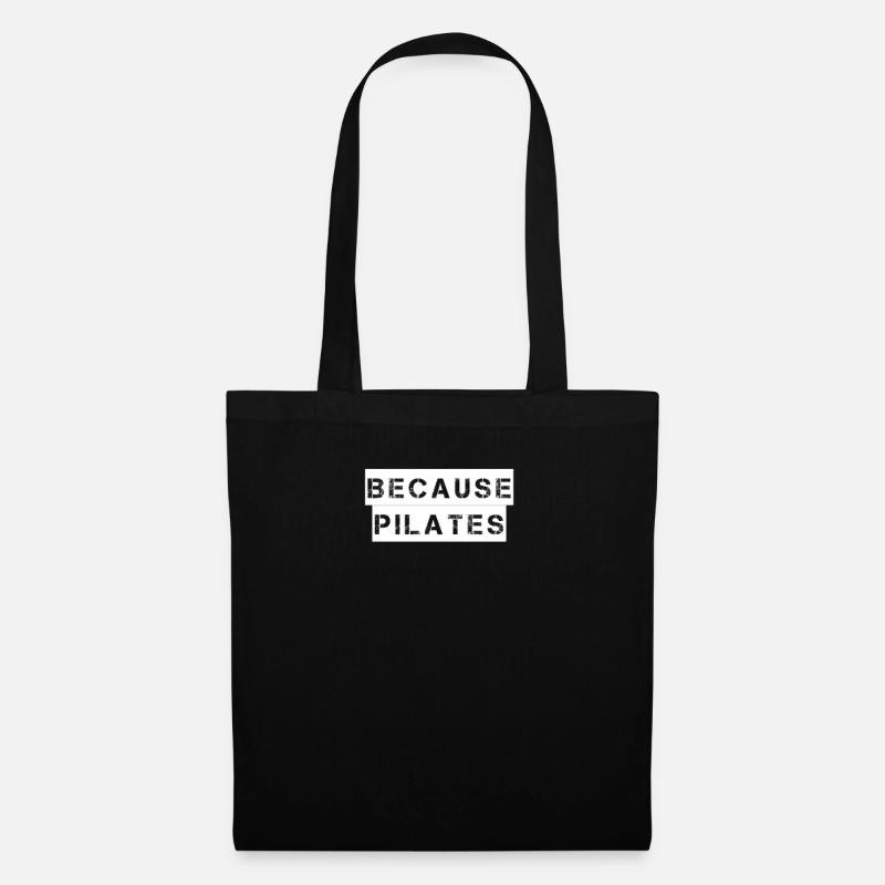 Pilates - Parce que le Pilates - Sac en tissu - noir