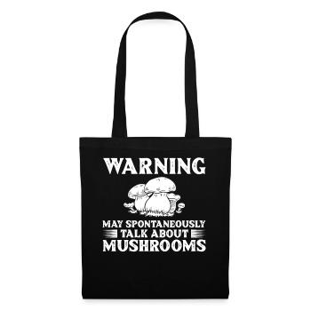 Cueillette de champignons Cueillette de champignons Science des champignons - Sac en tissu - noir - Devant