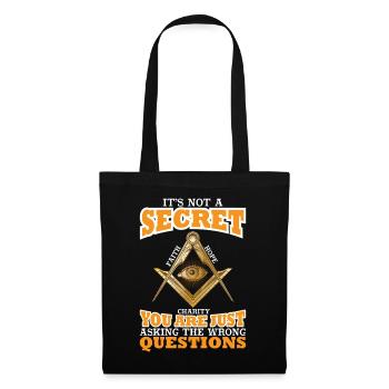 Freemason Illuminati Secret Society Winkelzirkel - Tote Bag - black - Front