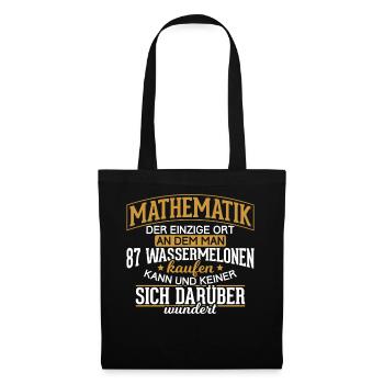 Mathe Mathematik Mathematiker - Stoffbeutel - Schwarz - Vorne