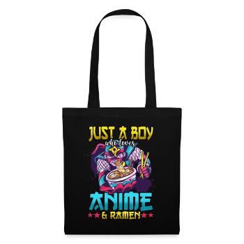 Otaku Just A Boy Who Loves Anime And Ramen Manga - Tote Bag - black - Front