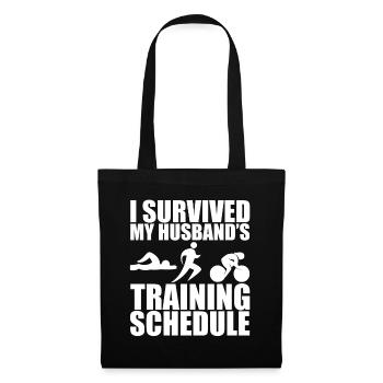 I Survived My Husband's Training Schedule 4 - Stoffbeutel - Schwarz - Vorne