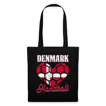 Dänemark Handball - Stoffbeutel - Schwarz - Vorne