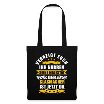 Lustige Glasmacher Spruch - Stoffbeutel - Schwarz - Vorne