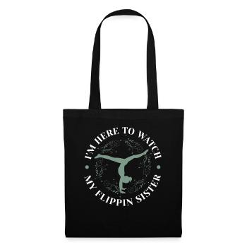 Je suis ici pour regarder ma sœur Flippin - Sac en tissu - noir - Devant