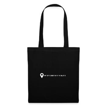 Coordonnées de Nuremberg - Sac en tissu - noir - Devant