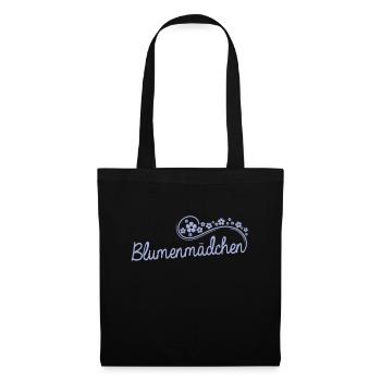 Blumenmädchen Ehe Blumen Kind Hochzeit - Stoffbeutel - Schwarz - Vorne