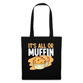 Cuire au four Muffin Pun C’est tout ou - Sac en tissu - noir - Devant