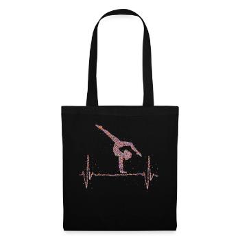 Gymnastics Heartbeat Gymnastics Gymnast - Tote Bag - black - Front