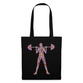 Gewichte Bodybuilding Fitness - Stoffbeutel - Schwarz - Vorne