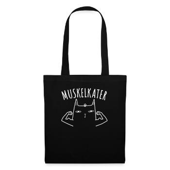 Fitness Fitnesstrainer Bodybuilder Muskelkater Gym - Stoffbeutel - Schwarz - Vorne