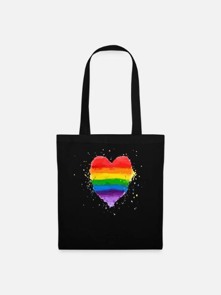 Rainbow - Stoffbeutel - Schwarz