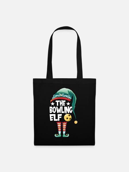 Christmas The Bowling Elf Costume Bowlers Bowling - Stoffbeutel - Schwarz