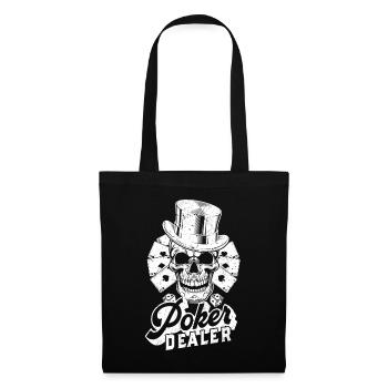 Joueur de poker Poker Gambling Casino Poker Dealer - Sac en tissu - noir - Devant