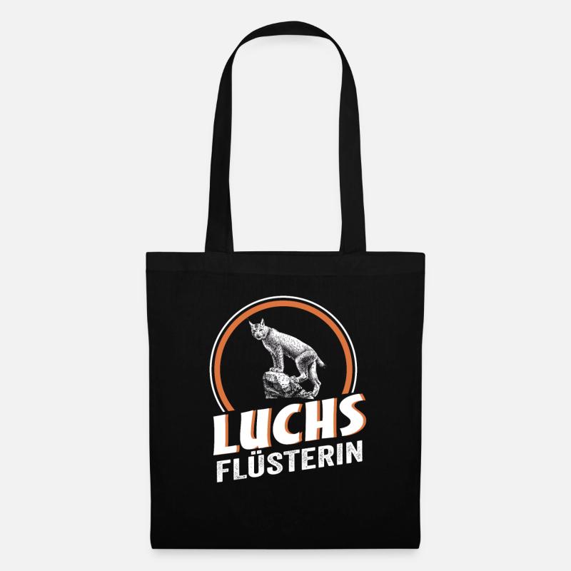 Luchs Flüsterin - Stoffbeutel - Schwarz