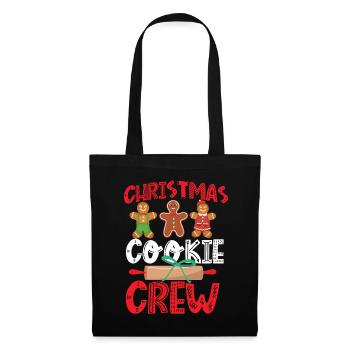 Cuire au four des biscuits de Noël - Sac en tissu - noir - Devant