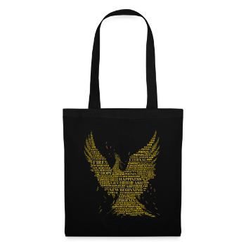 PHOENIX: Conception d’art de mots! Créatures mythiques, mythologie - Sac en tissu - noir - Devant