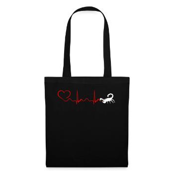 Heartbeat Skorpion T-Shirt - Stoffbeutel - Schwarz - Vorne
