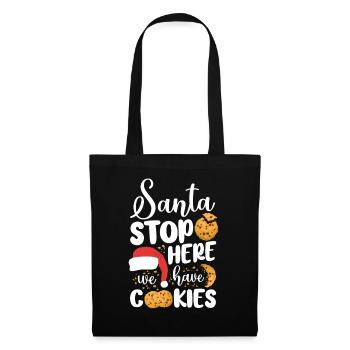 Cuire au four le biscuit de Noël Du Père Noël - Sac en tissu - noir - Devant