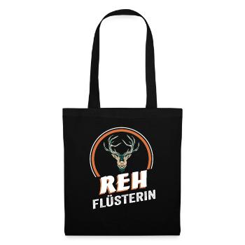 Reh Flüsterin - Stoffbeutel - Schwarz - Vorne