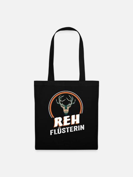 Reh Flüsterin - Stoffbeutel - Schwarz