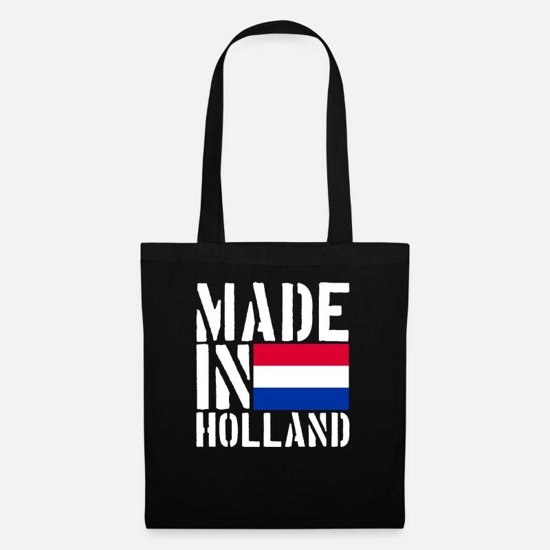 Holland Holländer Lustiger Spruch - Stoffbeutel - Schwarz