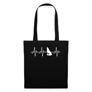 Wolf Heartbeat - Tote Bag - black - Front