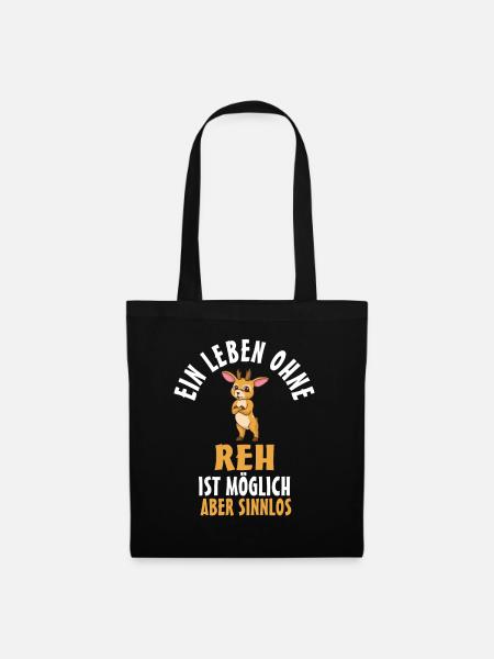 Rehliebhaber Reh - Stoffbeutel - Schwarz