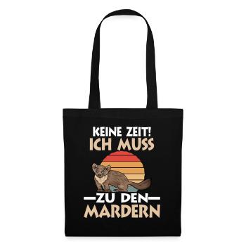 Marder - Stoffbeutel - Schwarz - Vorne