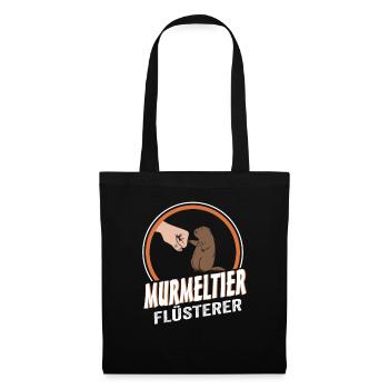 Murmeltier Flüsterer - Stoffbeutel - Schwarz - Vorne