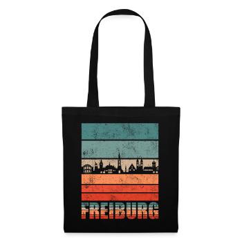 Freiburg - Stoffbeutel - Schwarz - Vorne