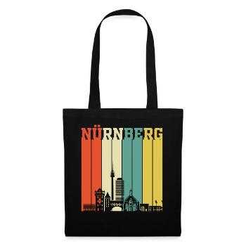 Nürnberg | Nürnberg Retro Vintage - Stoffbeutel - Schwarz - Vorne