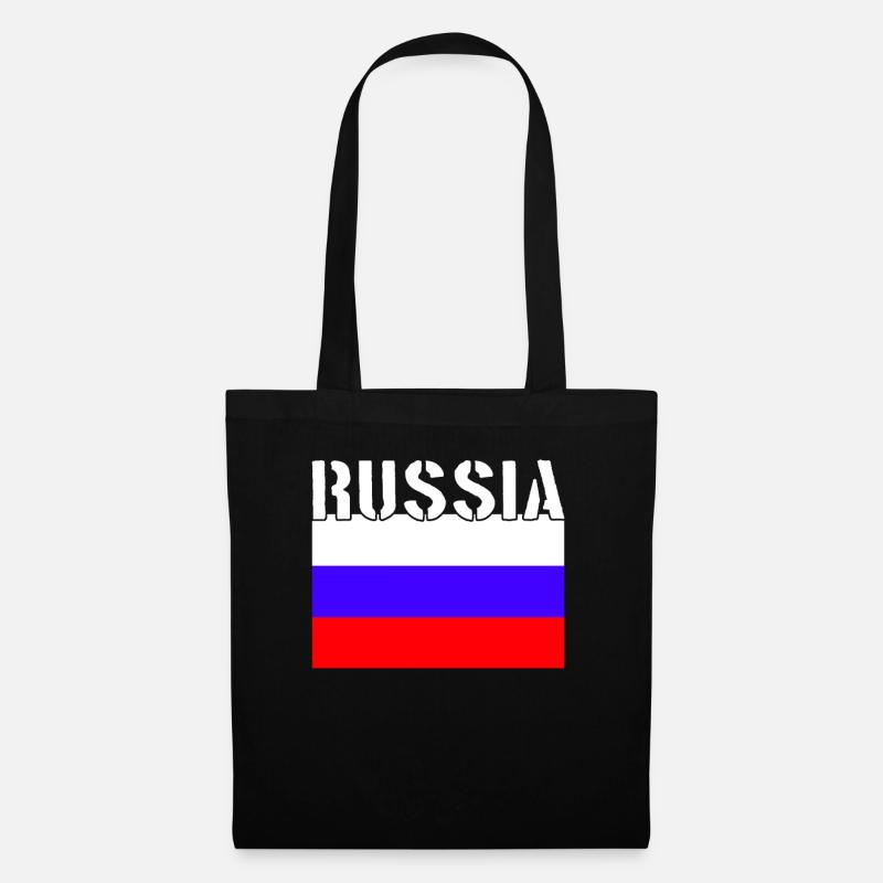 Drapeau de la Russie - Sac en tissu - noir