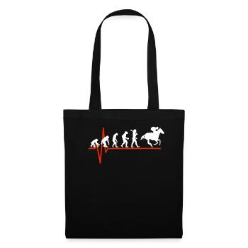Horse Racing Heartbeat - EVOLUTION OF HORSE RACING - Stoffbeutel - Schwarz - Vorne