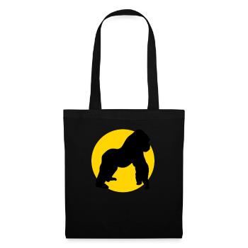 gorilla and moon - Tote Bag - black - Front