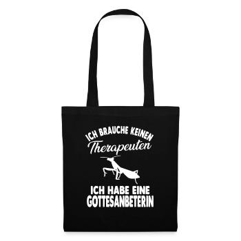 Gottesanbeterin - Stoffbeutel - Schwarz - Vorne