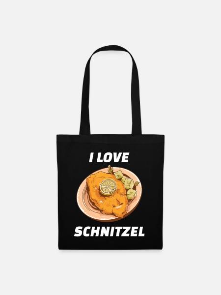 I Love Schnitzel Wiener Schnitzel - Stoffbeutel - Schwarz