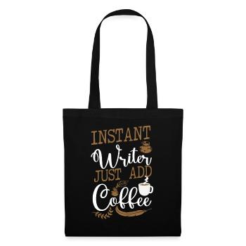 Écrire un roman de café Écrivain & - Sac en tissu - noir - Devant