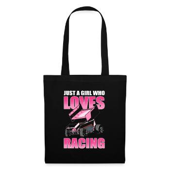 Je suis juste une fille qui aime la piste de terre battue - Sac en tissu - noir - Devant