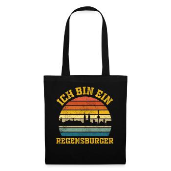 Regensburg | Ich bin ein Regensburger - Stoffbeutel - Schwarz - Vorne