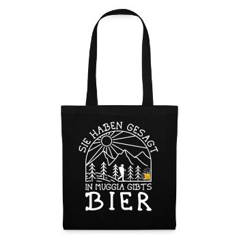 Alpenüberquerung Kärnten Muggia Wanderweg - Stoffbeutel - Schwarz - Vorne