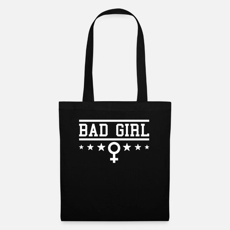 bad girl - Stoffbeutel - Schwarz