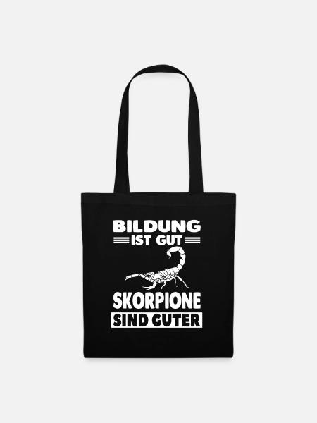 Skorpion - Stoffbeutel - Schwarz