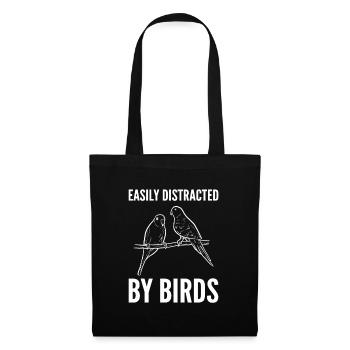 Easily Distracted By Birds Ornithology - Tote Bag - black - Front
