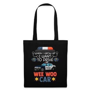 La voiture Wee Woo roule pour un avenir - Sac en tissu - noir - Devant
