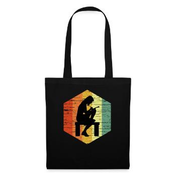 T-shirt Vintage Writer - Sac en tissu - noir - Devant