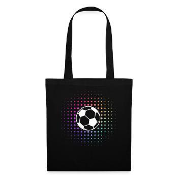 cooles Fußball Logo - Stoffbeutel - Schwarz - Vorne